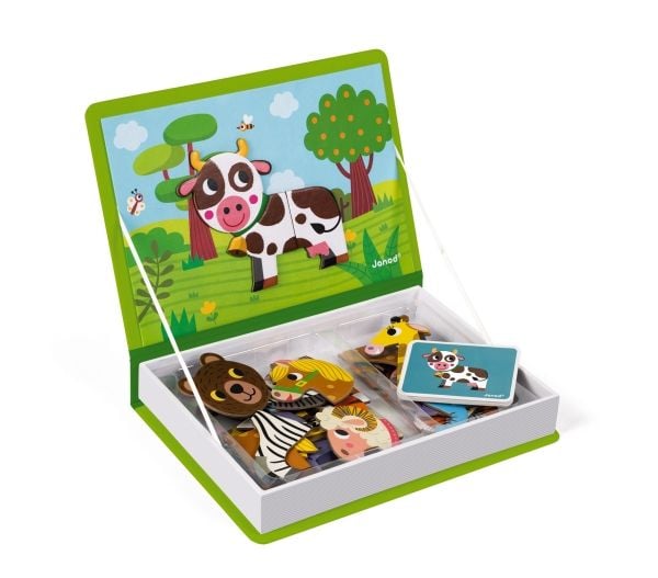 JANOD Animals Magneti''book, 3 År, Kartong, Grön