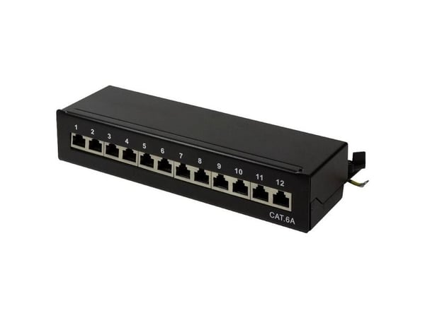 LogiLink NP0019B, 10 Gigabit Ethernet, 10000 Mbit/s, Cat6a, S/UTP (STP), Sort, Stål