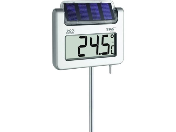 TFA Dostmann Avenue Solar Garten-Thermometer Sølv