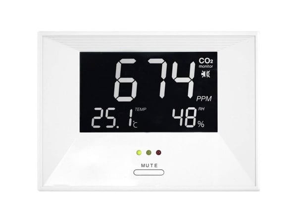 TFA AIRCO2NTROL LIFE - Thermo-hygro-CO2-måler - digital - hvit