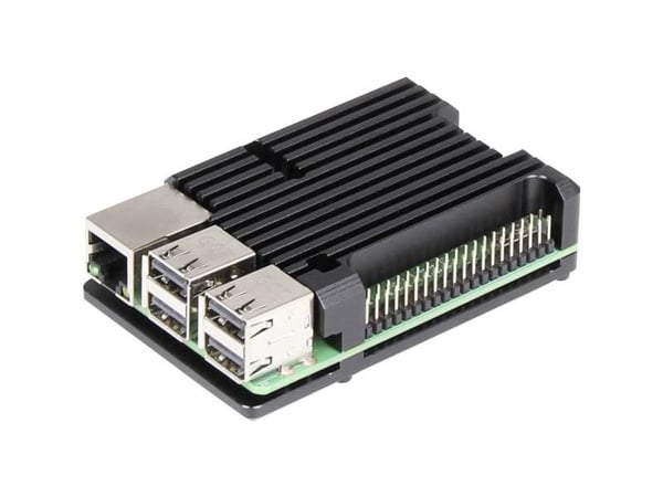 Joy-iT RB-ALUCASE+07, Kort-etui, Raspberry Pi, Raspberry Pi, Sort, Aluminium, 87 mm