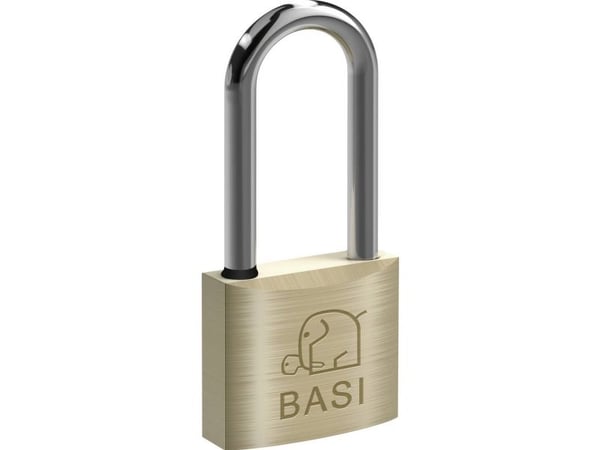 BASI 6122-3001-3005, Tradisjonell, Nøkkellås, Bruk bare én nøkkel, Messing, Messing, Herdet stål