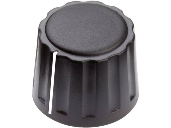 Mentor 4332.6001 Pyörivä nuppi, jossa osoitin Musta (Ø x K) 20 mm x 15 mm 1 kpl