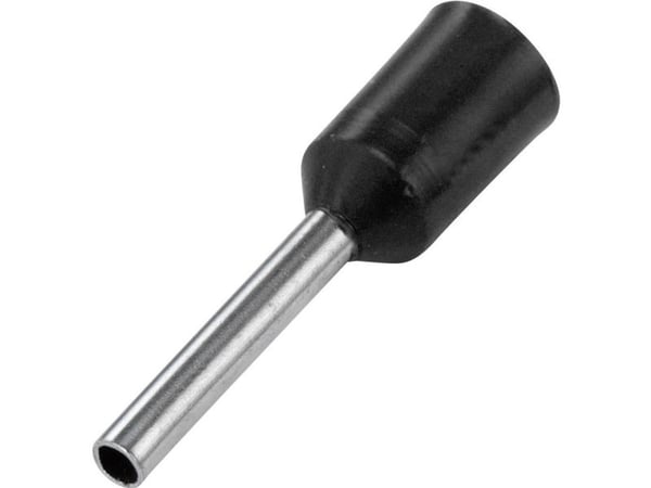 TRU COMPONENTS 1091287 Kabelsko 1.50 mm² x 10 mm Delvist isoleret Sort 100 stk