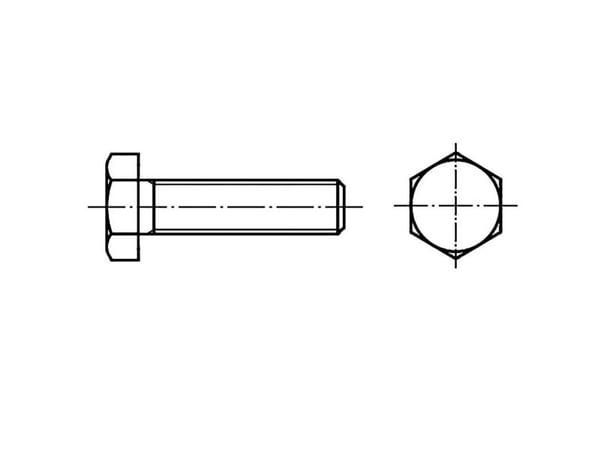 TOOLCRAFT 133776 sekskantskrue M8 20 mm utvendig sekskant DIN 961 stål (200 stk.)