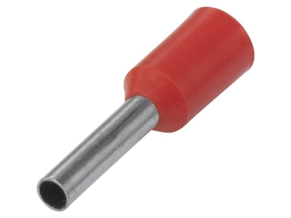 TRU COMPONENTS 1091298 kabelskor 10 mm² delvis isolerade röd (100 st)