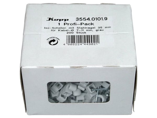 Kopp 355401019 Kiinnittimet 355401019 Bundt-Ø-område 7 til 11 mm Grå 200 stk