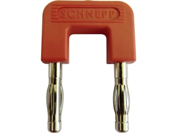Schnepp kortslutningskontakt 19/4rt rød stift-diameter 4 mm stiftavstand 19 mm 1 stk