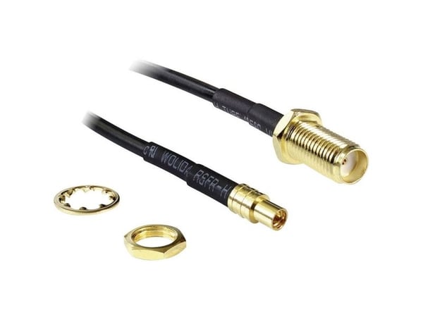 DeLock - Antennekabel - SMA (W) - MMCX (B) - 20 cm - RG-174 - Svart (88579)