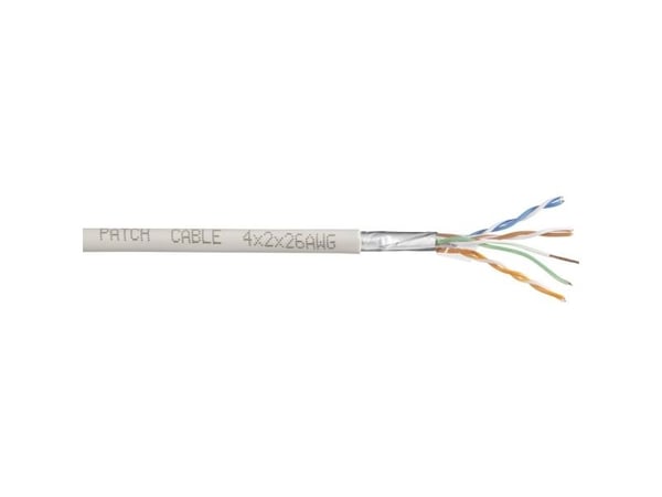 TRU COMPONENTS nettverkskabel CAT 6 F/UTP 4 x 2 x 0,27 mm² hvit 50 m