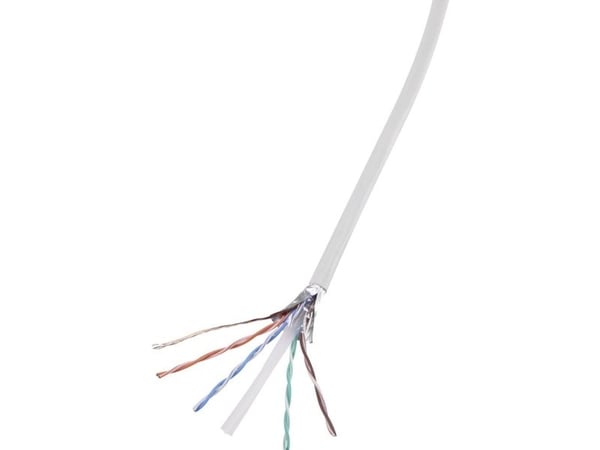 TRU COMPONENTS nettverkskabel CAT 6 F/UTP 4 x 2 x 0,27 mm² hvit 305 m
