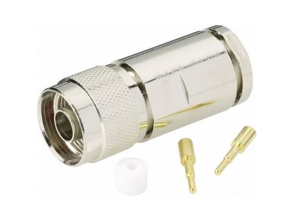 BKL Electronic 0404061, N jack, Hunkjønn/Hunkjønn, 50 O, Sølv, 0,058 g