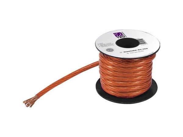 TRU COMPONENTS 1567037 Jordkabel 1 x 25 mm² Rød, läpinäkyvä 5 m