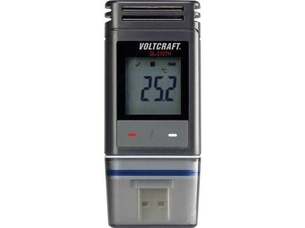 VOLTCRAFT DL-210TH temperaturlagrer/fuktighetslogger: -30 til +60 °C, 0 til 100 % rF, PDF-funksjon