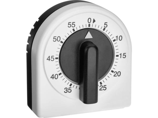 TFA Dostmann Analoger Küchen-Timer Æggeur Hvid-sort Analog Analog