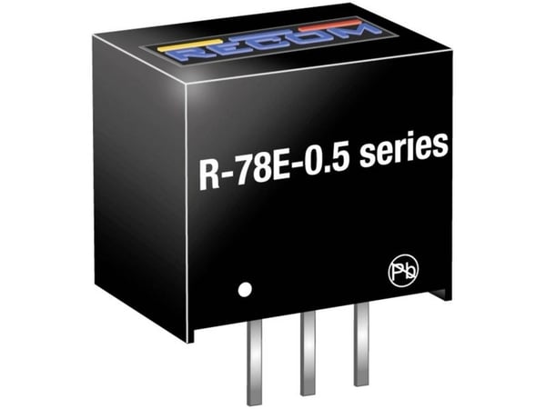 RECOM R-78E3.3-0.5 DC/DC-muunnin, piirilevy 3.3 500 mA Lähtöjen määrä: 1 x