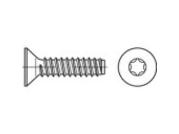 TOOLCRAFT 149830 forsænket sporskruer 3,5 mm 38 mm T-profil stål galvanisert - 1000 stk