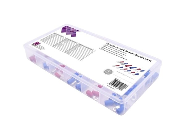 TRU COMPONENTS T1904C071 Klemmeforbindelsesstykker-sortiment 0.50 mm² 2.50 mm² Rød, Blå 120 Teile