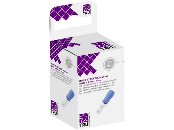 TRU COMPONENTS T1904C051 Rundstik 2.50 mm² 2.50 mm² Delvist isoleret Blå 25 stk