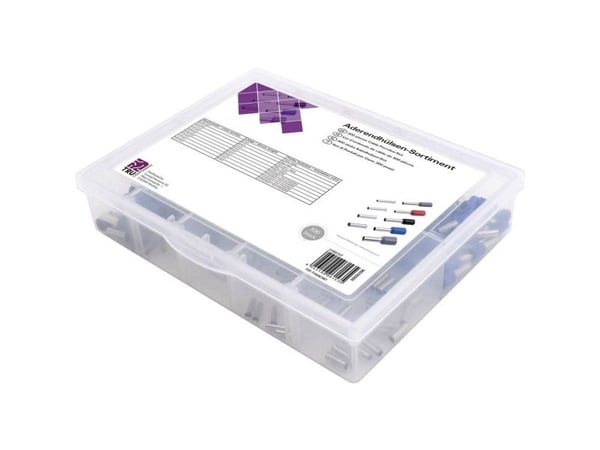 TRU COMPONENTS T1904C087 Kabelsko-sortiment 4 mm² Delvist isoleret Grå, Rød, Sort, Blå 300 Teile