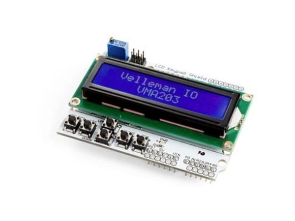 Whadda WPSH203, LCD-skjoldsett, Arduino, Arduino, Flerfarget, 80 mm, 58 mm