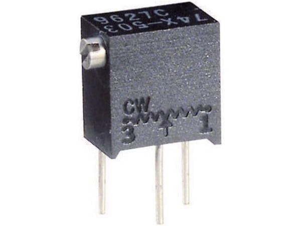 Vishay T63XB503KT20, Konform beleggstynner, Blå, Metall, Rett, Hankjønn, 250 V