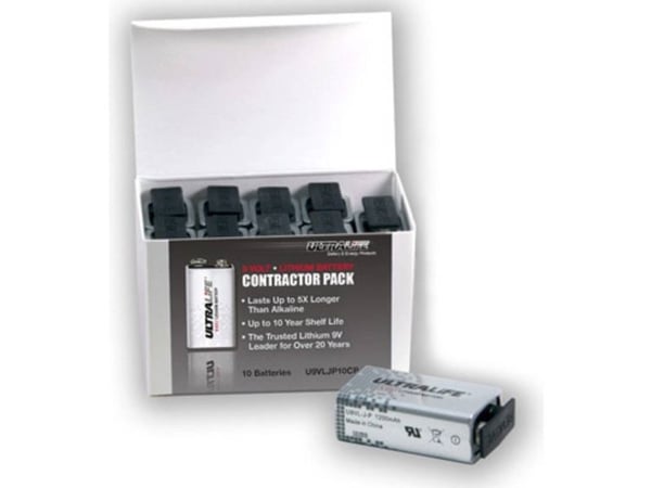 Ultralife U9VL-J-P 6LR61 9 V-blokkiakku Lithium 1200 mAh 9 V 10 kpl
