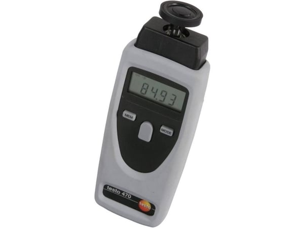 Testo 470, Bærbar, Kontakt, 0,1 - 19999 RPM, Sort, Grå, 0,2%, LCD
