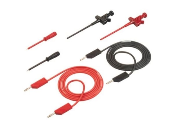 SKS Hirschmann PMS 4 CO Testijohtosarja [Lamellipistoke 4 mm - Lamellipistoke 4 mm] 1,00 m Musta, punainen