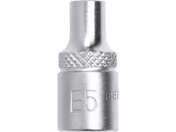 Gedore R41200203, Stikkontakt, 1/4", Metrisk, 1 hoder, E5, Kromvanadiumstål