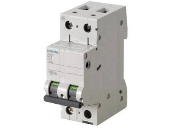 Siemens automatsäkring överström 2P C 6A 6kA AC 5SL6206-7