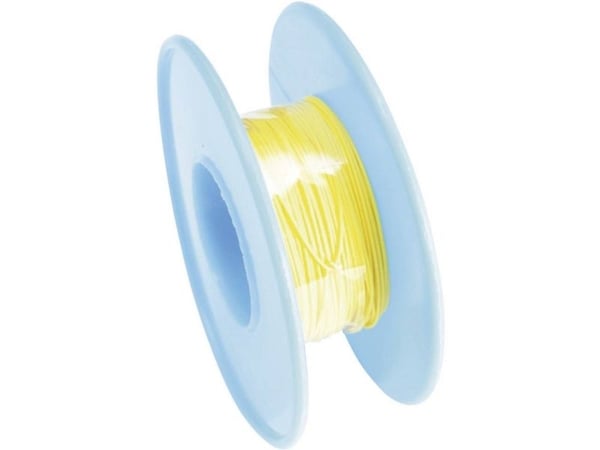 TRU COMPONENTS 1566860 lindningstråd Wire Wrap 1 x 0,05 mm² gul 15 m