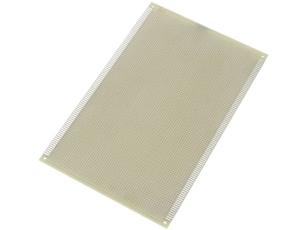 TRU COMPONENTS SUPCB002 printplate forsterket epoksy (L x B) 26,7 cm x 17 cm rutenett 2,54 mm 1 stk