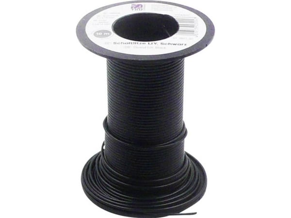 TRU COMPONENTS 1566830 Lanka LiY 1 x 0,14 mm² Musta 10 m