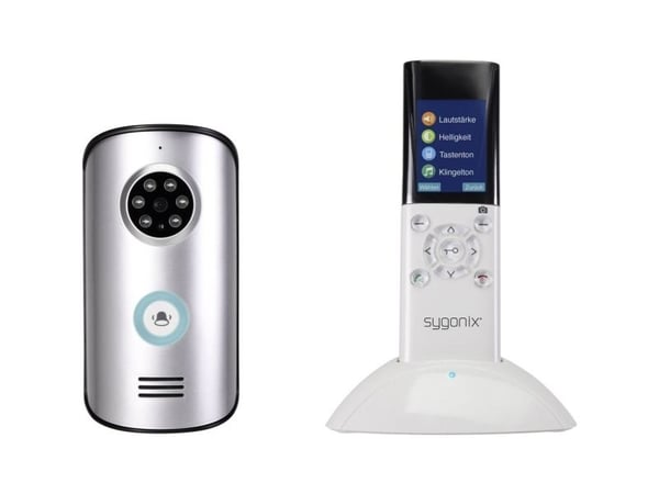 Sygonix SY-3396994 videoporttelefon komplett set silver, vit/svart (SY-3396994)