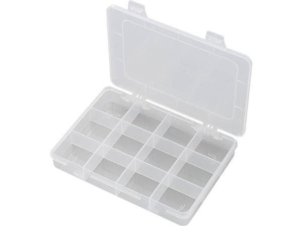 TRU COMPONENTS E-110 sortimentskasse (L x B x H) 184 x 124 x 25 mm antall fag: 12