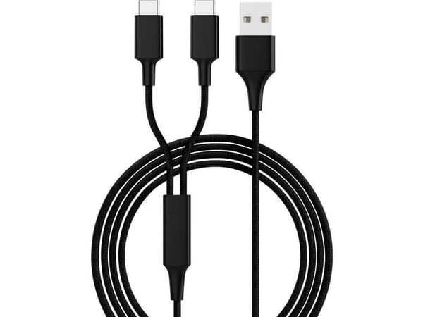 Smrter USB-ladekabel USB 2.0 USB 2.0 USB-A hannkontakt, USB-C®-kontakt 1,20 m Svart SMRTER_HYDRA_DUO_C_BK