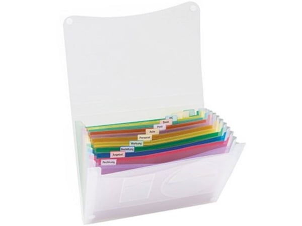 Sorteringsmappe Soennecken A4 transparent med 13 rum
