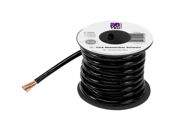 TRU COMPONENTS 1568968 Jordkabel 1 x 4 mm² Sort 5 m