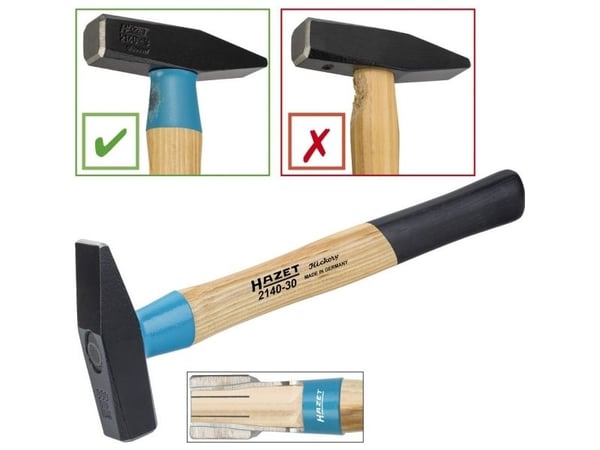 Hazet BluGuard 2140-100 smedhammer 1227 g, 360 mm, DIN 1041, 1 stk
