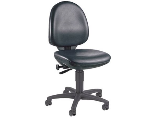 Topstar arbeidsstol TEC 50 i kunstlær svart uten fotring spesial utsparing sete stabilt fotkryss ryggstøttehøyde: (72250 D10)