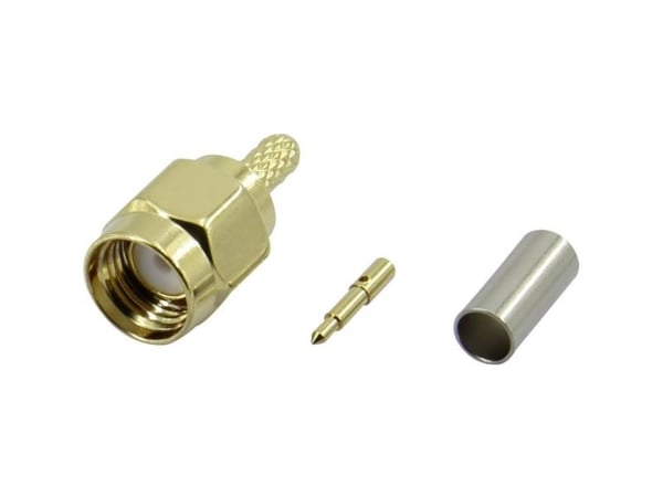 TRU COMPONENTS SMA-JC-RG174-2 1372246 SMA-liitin Liitin, suora 50 Ω 1 kpl