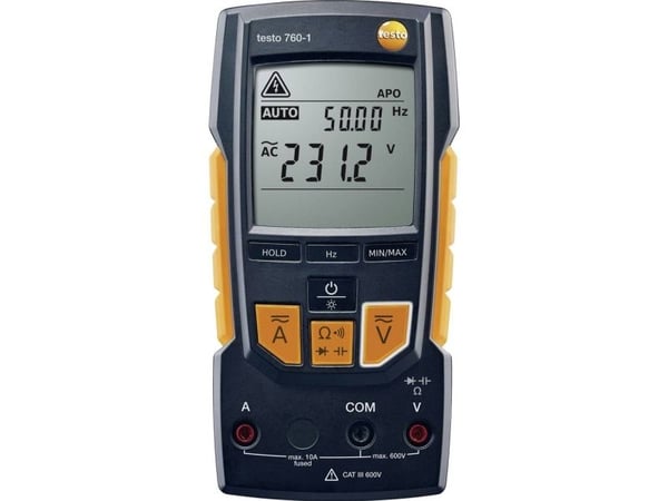testo 0590 7601 håndmultimeter digital CAT III 600 V, CAT IV 300 V display (counts): 4000