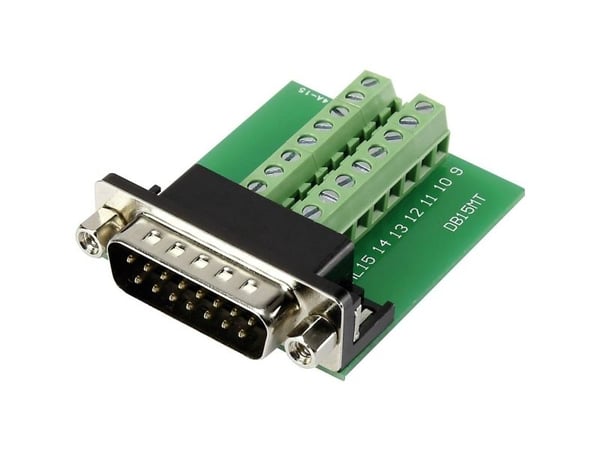 TRU COMPONENTS DSUB15M-16TB-2 1282790 D-SUB-kontakt 90° Poltal: 15 Skruer 1 stk