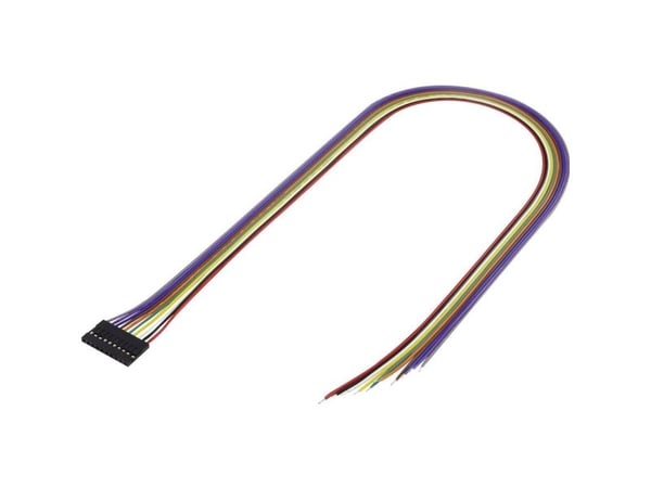 TRU COMPONENTS 1244006 Kokoonpannut kaapelit Napojen kokonaismäärä 10 Ristikoko: 2,54 mm 1 kpl