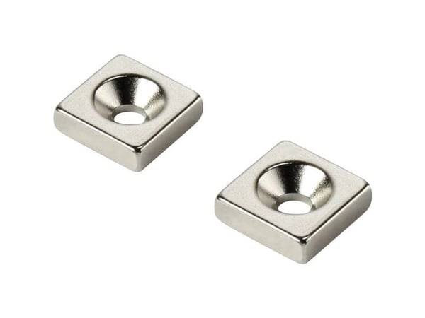 TRU COMPONENTS W10L10T3-M3 permanentmagnet rektangulær 10x10x3 mm N35 (maks. 80 °C) grense-temperatur
