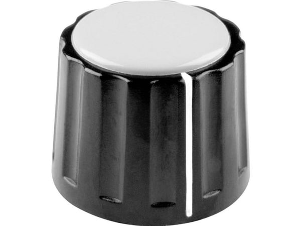 Mentor 332.61 Nuppi painikemerkinnällä Musta (Ø x K) 20 mm x 15 mm 1 kpl 1 kpl