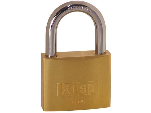 Kasp K12025LO hengelås 25 mm ulike gulnøkkel-lås