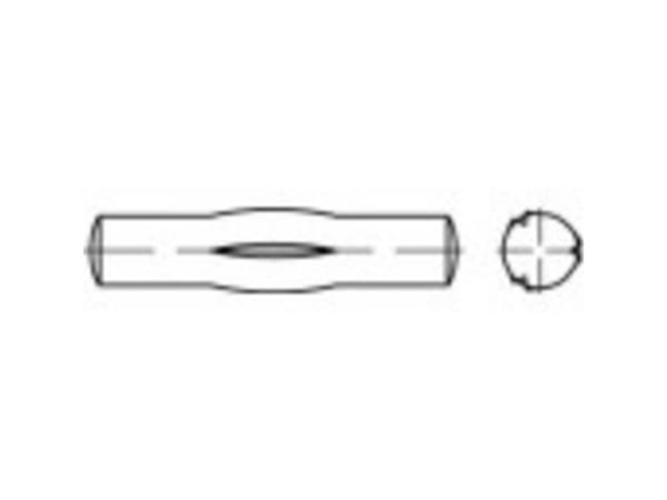 TOOLCRAFT 136486 rillet kærv-spiker (Ø x L) 8 mm x 60 mm stål 100 stk