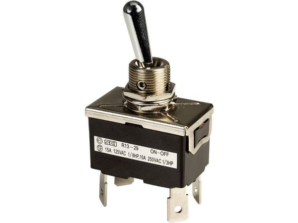 SCI R13-29F Keinukytkin 250 V/AC 10 A 2 x Off/On Klikkaava 1 kpl